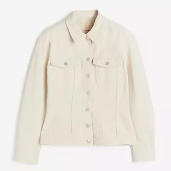 Куртка джинсовая H&M Tapered-waist, кремовый