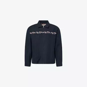 Куртка джинсовая Kartik Research с вышивкой, синий