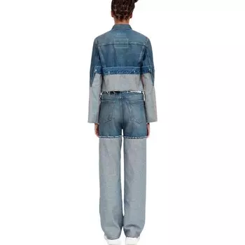 Куртка джинсовая Mm6 Maison Margiela с нахлестом, синий