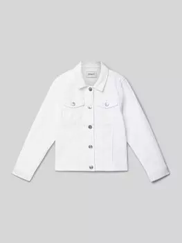 Куртка джинсовая прямого кроя из хлопковой смеси, модель «SARA» Only, белый