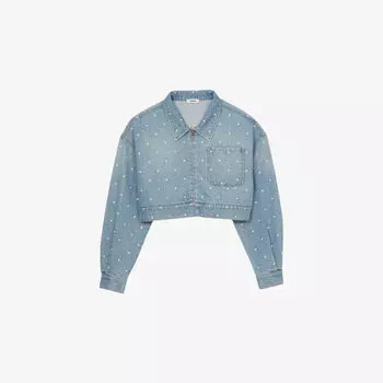 Куртка джинсовая Sandro с рукавами-фонариками, синий