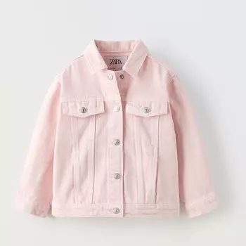 Куртка джинсовая Zara Twill, светло-розовый