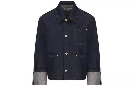 Куртка джинсовая женская Loewe на пуговицах, синий