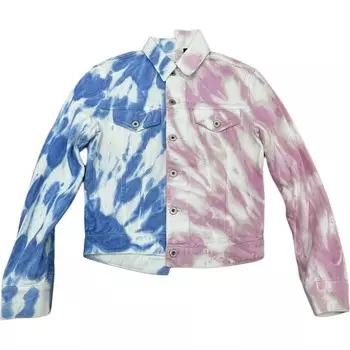 Куртка джинсовая женская Loewe, синий / розовый / белый