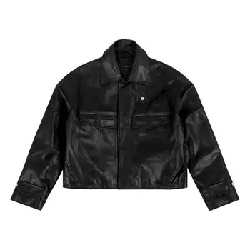 Куртка Entire Studios Cache Leather Jacket Black, черный