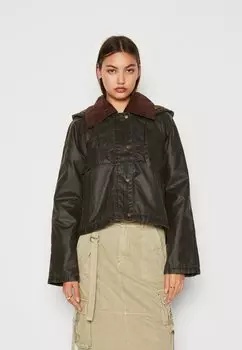 Куртка Entrepreneur ONLY ONLMOUNTAIN WASHED SHORT JACKET, черная олива/шоколадный мартини