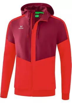 Куртка erima Squad Tracktop Trainingsjacke mit Kapuze, цвет bordeaux/rot