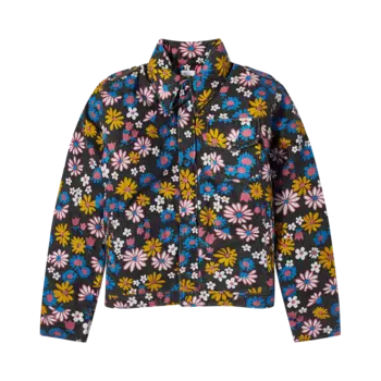 Куртка ERL Printed Padded 'Black Floral', черный