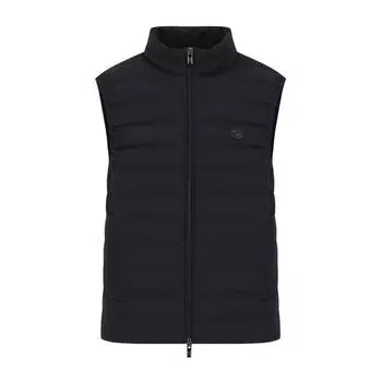 Куртка essential navy blue quilted vest Emporio Armani, черный