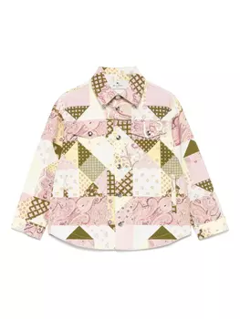 Куртка ETRO KIDS с принтом пэчворк, розовый