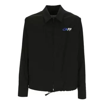 Куртка exact opp zip hybrid shirt jacket 'black' Off-White, черный
