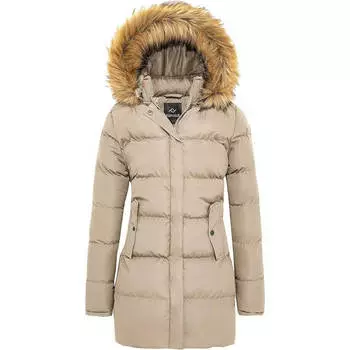 Куртка Farvalue Women's Winter Coat Thicken Puffer, хаки