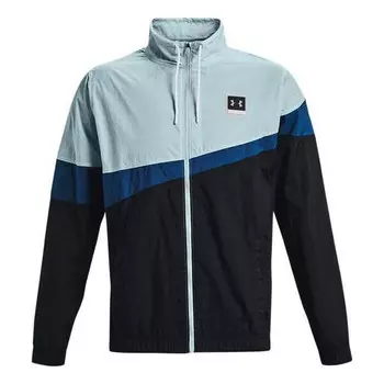 Куртка fashion woven full zip jacket 'blue multi' Under Armour, синий