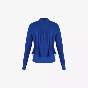 Куртка Fast Lane Running из эластичного переработанного полиэстера с утягивающим краем Sweaty Betty, синий