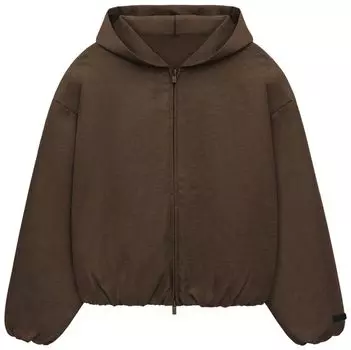 Куртка Fear of God Essentials Textured Nylon Hooded Bomber Jacket 'Brown', коричневый