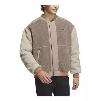 Куртка fleece collegiate padded jacket Adidas, бежевый
