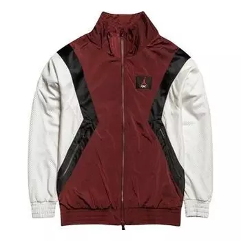 Куртка flight warm-up jacket logo brown white colorblock 'brown white' Air Jordan, коричневый