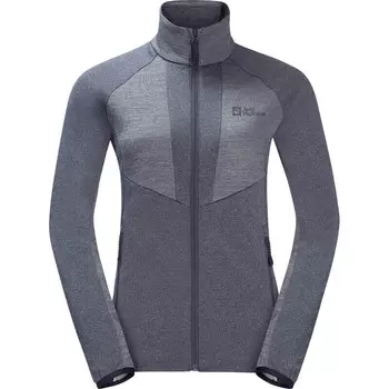 Куртка флисовая Jack Wolfskin, цвет asphaltgrau/schwarz