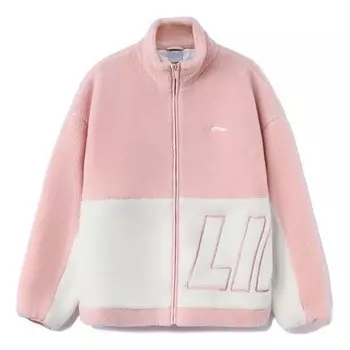 Куртка флисовая куртка с цветным логотипом Li-Ning, розовый