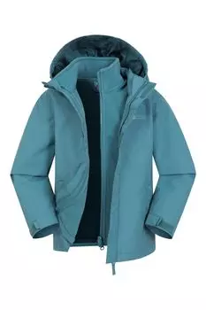 Куртка флисовая Mountain Warehouse Fell с капюшоном, бирюзовый