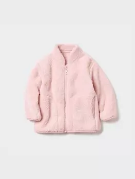 Куртка флисовая с принтом Uniqlo, розовый