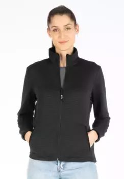 Куртка флисовая вязаная ЛПО "XARA WMN", с воротником стойкой Lpo, черный