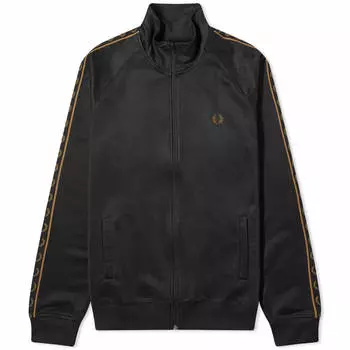 Куртка Fred Perry Contrast Tape Track, цвет Black & Warm Stone