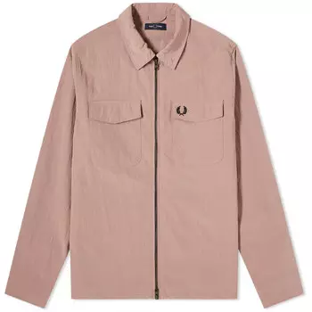 Куртка Fred Perry Zip Overshirt, цвет Dark Pink