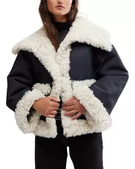 Куртка Free People Kiki Sherpa Jacket, цвет Black Combo