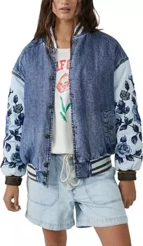 Куртка Free People Team Spirit Jacket, цвет Stone Blue