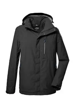 Куртка функциональная, с капюшоном, водоотталкивающая, мужская killtec, цвет Dunkelanthr