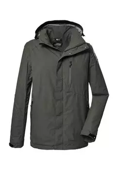 Куртка функциональная, с капюшоном, водоотталкивающая, мужская killtec, цвет Nanthraz