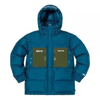 Куртка fw19 week 16 gore-tex 700-fill down parka jacket 'navy' Supreme, синий