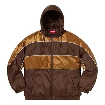 Куртка fw19 week 4 sports piping puffy jacket Supreme, коричневый