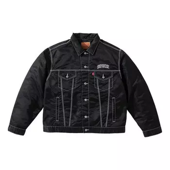Куртка fw19 week 9 x levis nylon trucker jacket Supreme, черный