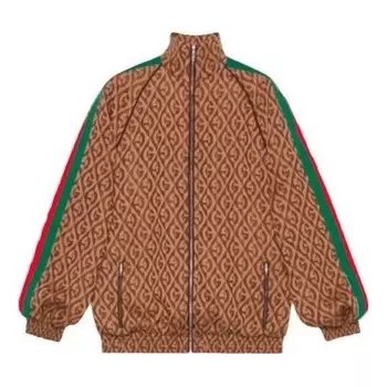 Куртка g rhombus jacket 'brown' Gucci, коричневый