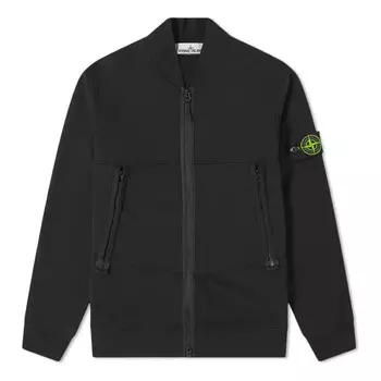 Куртка garment dyed bomber jacket 'black' Stone Island, черный