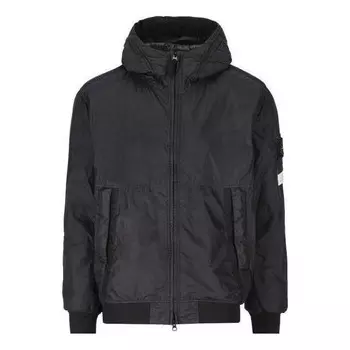 Куртка garment dyed crinkle reps ny jacket 'black' Stone Island, черный