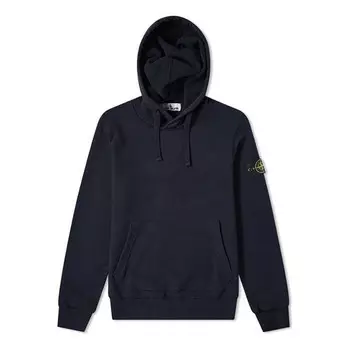 Куртка garment dyed popover jacket 'navy' Stone Island, синий