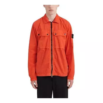 Куртка gd cotton zip overshirt 'orange red' Stone Island, оранжевый