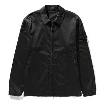 Куртка ghost stretch cotton shirt jacket 'black' Stone Island, черный