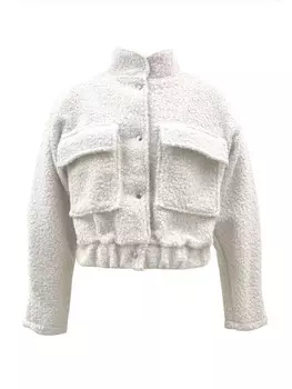 Куртка GINI LONDON Gini Boucle Wool Elasticated WaisCropped, бежевый