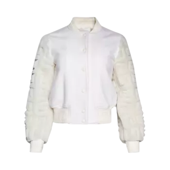 Куртка Givenchy Cropped Varsity 'White', белый