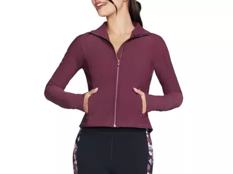 Куртка GO FLEX Rib Women's Jacket Skechers, цвет burgundy