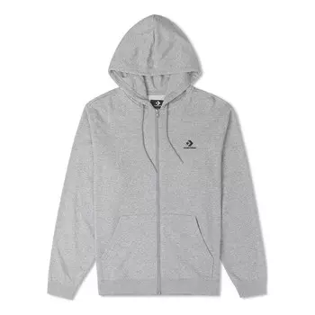 Куртка go-to chuck patch classic fit full zip jacket 'grey' Converse, серый