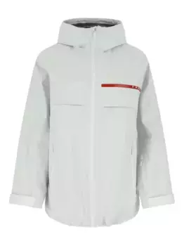 Куртка GORE-TEX с капюшоном Prada, белый
