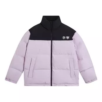 Куртка графические цветные блоки пуховик Li-Ning, черный
