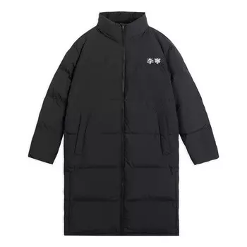 Куртка графические длинные пуховики Li-Ning, черный