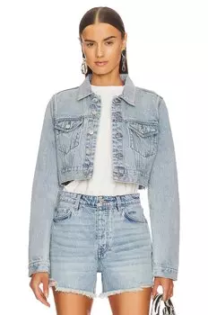 Куртка GRLFRND Evie Cropped Denim, цвет Riviera