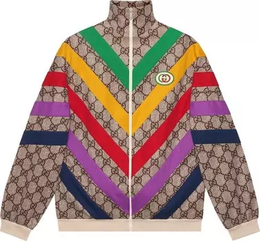 Куртка Gucci GG Supreme Print Jacket Beige/Ebony, бежевый